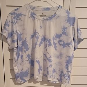 Realisation Par Sky Blue and White Tie-Dye Tee